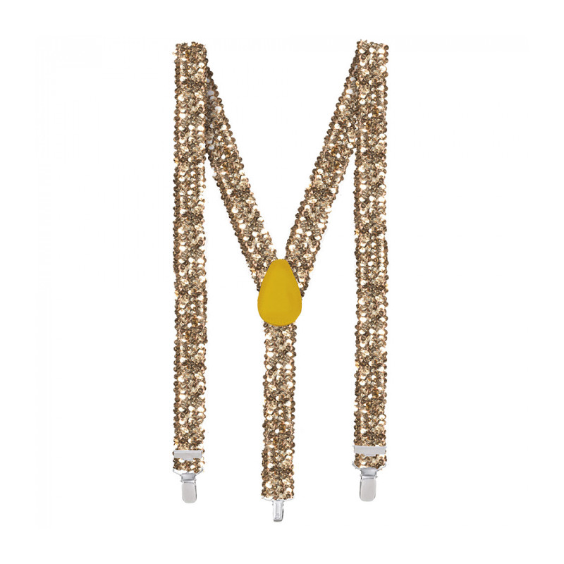 Zlaté elastické podväzky s flitrami